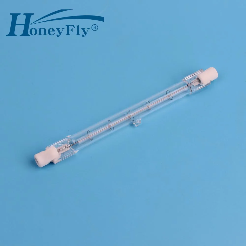

HoneyFly 2pcs 118mm Halogen Lamp J118 220V/110V 150W 200W 250W 300W 500W R7S Double Ended Filament Flood Lights Quartz Tube