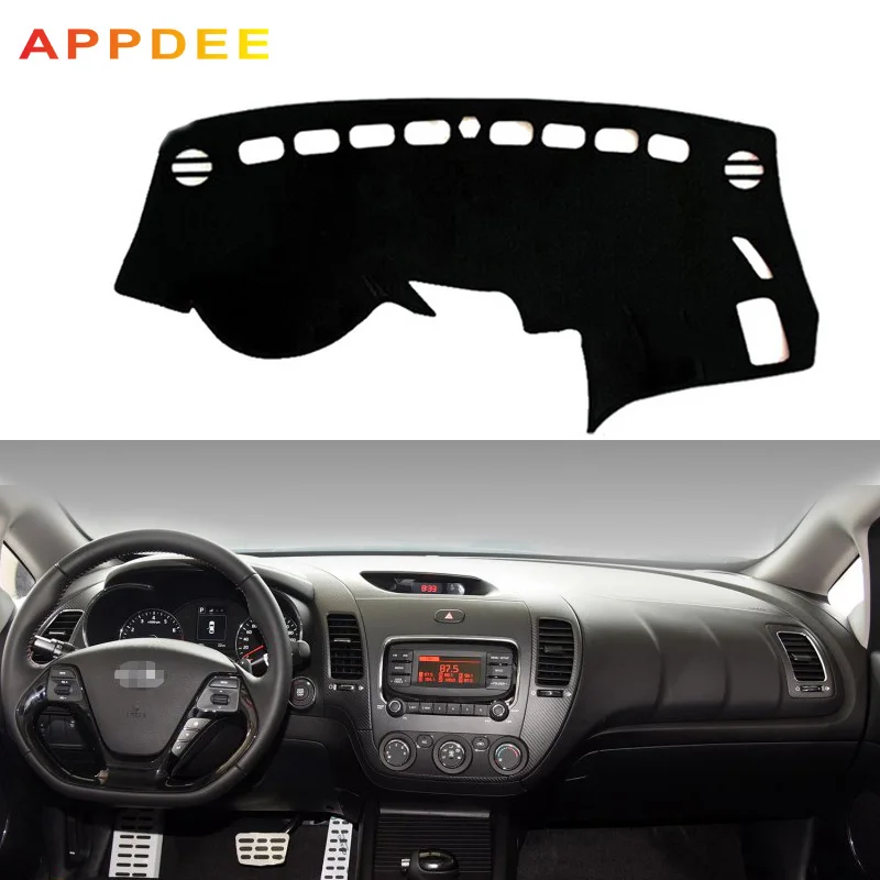 

APPDEE Car Dashboard Cover Dash Mat Dash Pad DashMat Carpet ANti-UV NON-Slip For Kia Cerato Forte K3 2013-2015 2016 2017 2018