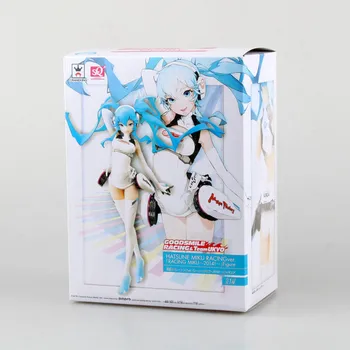

21cm Hatsune Miku Anime Racing suits Collectible Action Figure PVC toys for christmas gift with retail box free shipping
