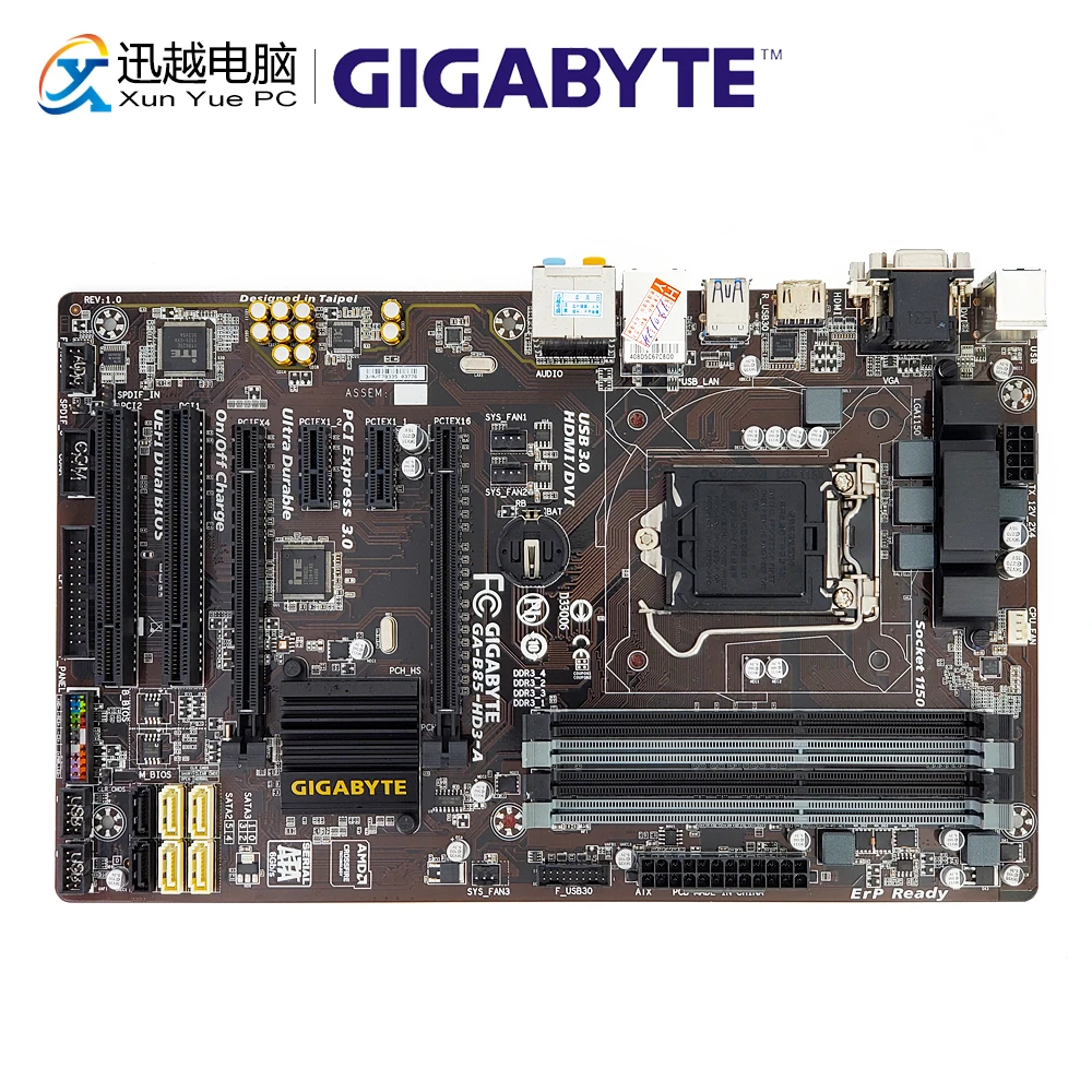 Gigabyte GA B85 HD3 A настольная материнская плата LGA 1150 i7 i5 i3 DDR3 32G SATA3 USB3.0 DVI VGA HDMI