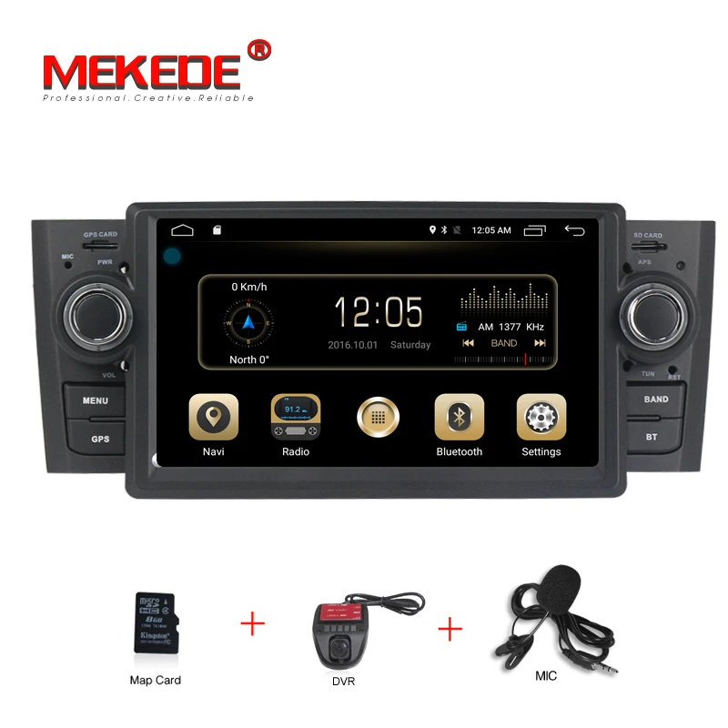 7" Android 7.1 System Car Auto Stereo For Fiat Linea Grande Punto 2007