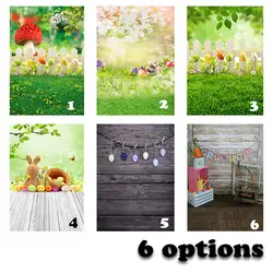 Украшения для пасхальных яиц Весна Зеленая трава кролик украшения дома Photobooth фоны для фотосъемки детей в павильоне малыш фотографии