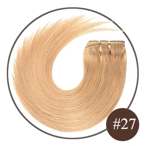 Doreen#60, белый блонд, 160 г, набор на всю голову, человеческие волосы для наращивания на заколках, бразильские волосы Remy, настоящие прямые волосы, 14-26 - Цвет: #27