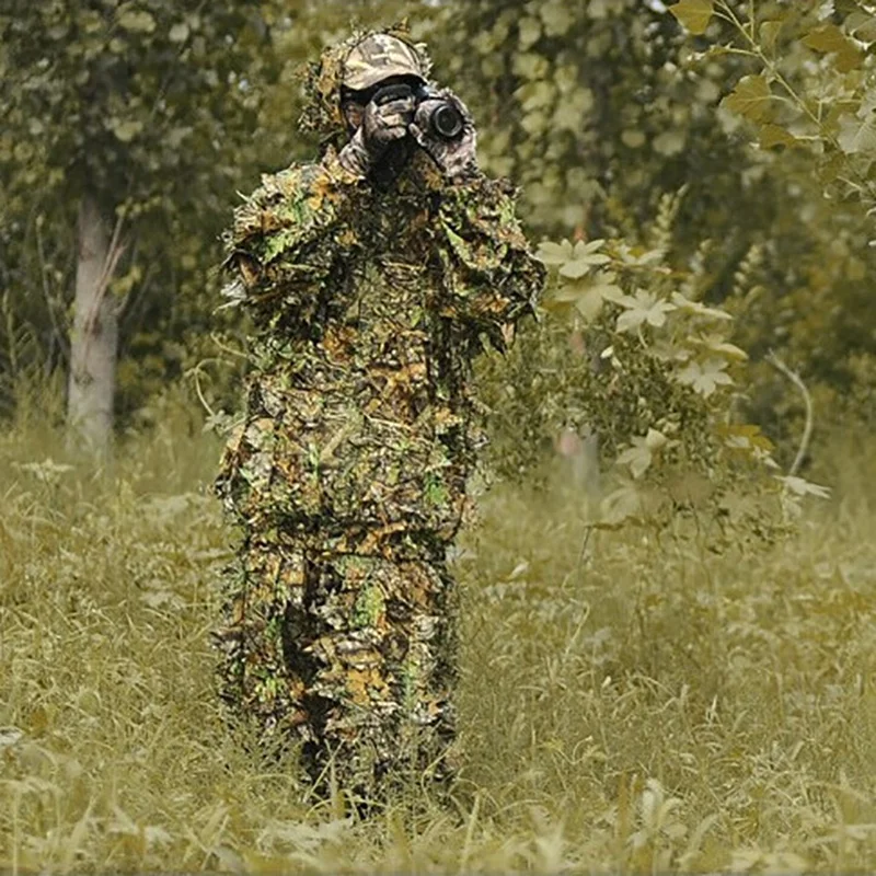 Охотничий костюм Ghillie, 3D бионический камуфляж, лист, камуфляж, джунгли, лес, наблюдение за птицами, манто, для охоты, CS, игровая одежда