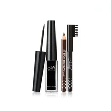 Водостойкая жидкая подводка для глаз, подарок, черный и коричневый карандаш, длительный срок службы до 24 часов макияжа