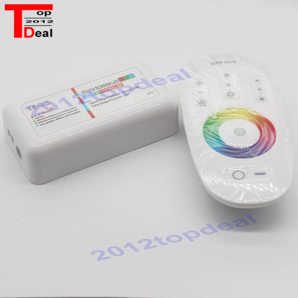 

Touch Screen LED RGB Controller 2.4G Wireless DC12-24V Touch RF Remote Control For RGB LED Strip