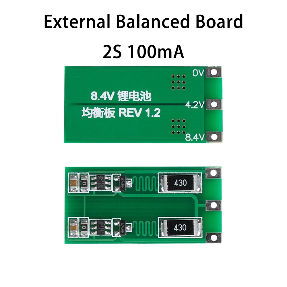 Universal 2S 3S 4S 100mA/300mA External balanced Board 18650 Lithium Battery Module with balance 7.4V 8.4V 11.1V 12.6V 14.8V - Комплект: 2S 100mA