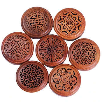 

Hollow Box Incense Burner Coil Incense Plate Rosewood Incense Burner Handmade Wooden Buddha Incense Burner Sandalwood S