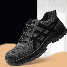 Мужская стальная безопасная обувь Мужская Рабочая защитная обувь унисекс дышащая сетчатая рабочая обувь 39s прокалывающая защитная обувь