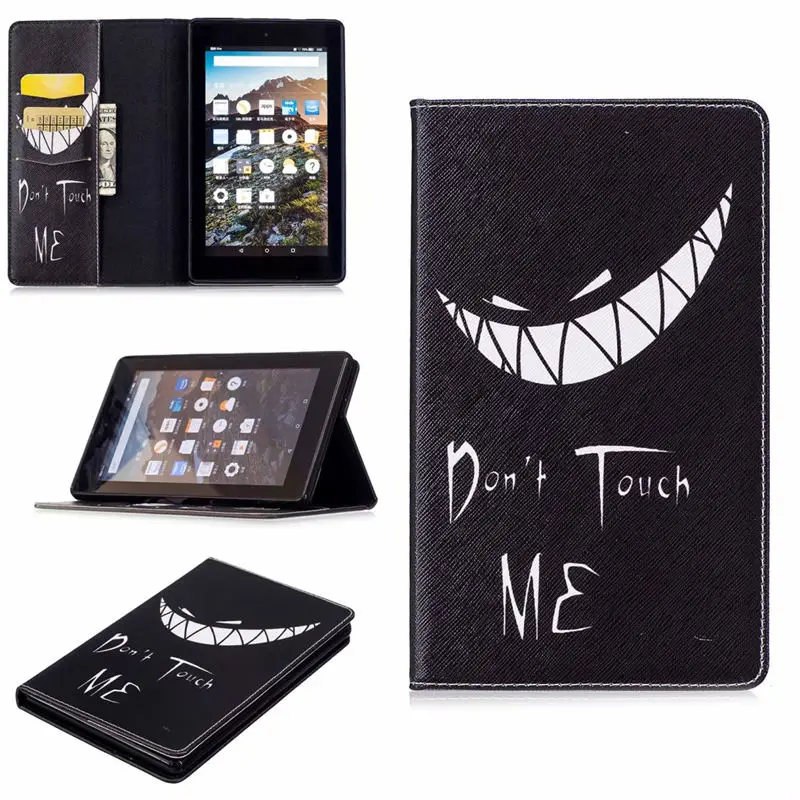 08 Чехол для Amazon Kindle Fire 7 Чехол 5-го 7-го поколения чехол Модный узор из искусственной кожи силиконовый чехол с подставкой - Цвет: 08