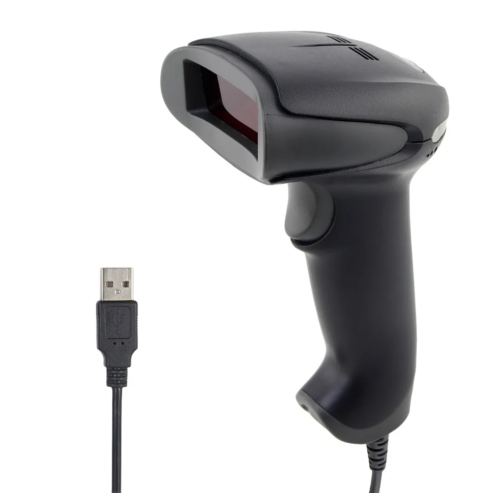 

NETUM NT-2012 Portable USB Barcode Scanner Wired Laser 1D Bar Code Reader with Stand for POS and Inventory