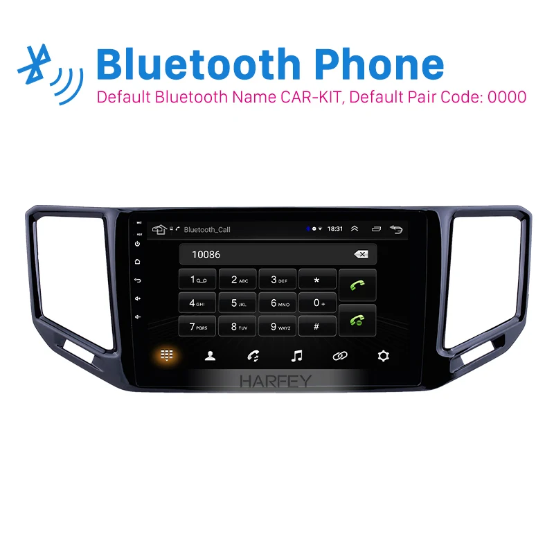 Perfect Harfey 10.1 inch Autoradio Android 8.1 HD Touchscreen GPS Navigation Radio for VW Volkswagen Teramont 2017-2018 support Carplay 1