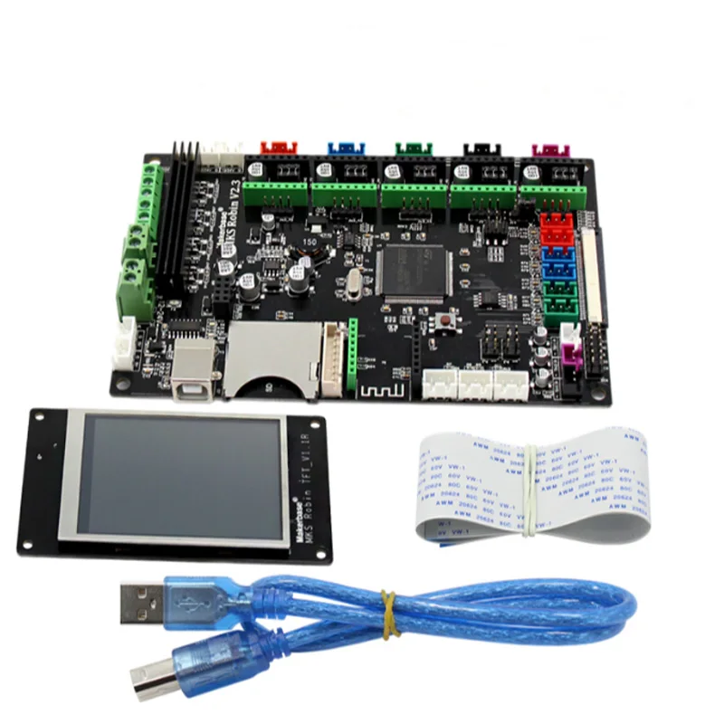 Kee Pang MKS Robin STM32 интегрированная плата управления ARM с TFT 3,2 дюймов сенсорный экран 30CMFFC кабель 50 см USB кабель