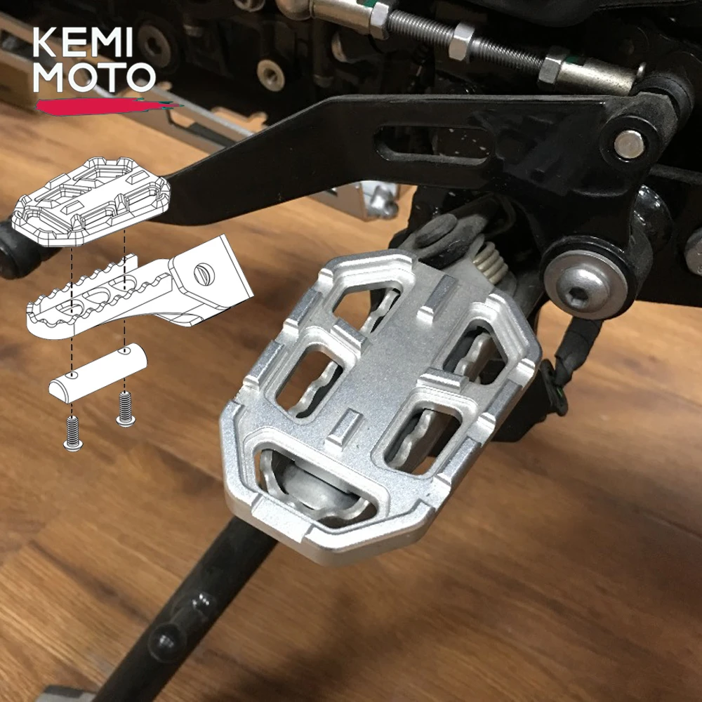 

Motorcycle Billet MX Wide Foot Pegs Pedals Rest Footpegs for BMW R1200GS R1200 GS R 1200 GS 2013-2018