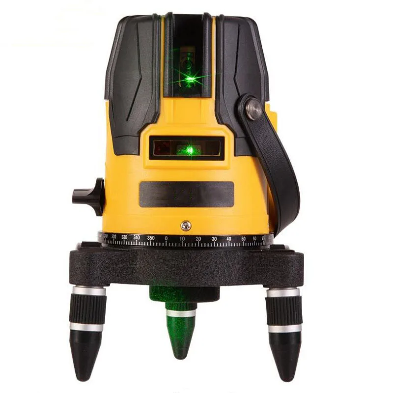 

2-Line Green Laser Level Meter Automatically Adjusts Horizontal And Vertical Level 360 Degree Adjustment Waterproof Laser Level