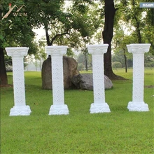 Европейский Стиль выдалбливают искусственные римские колонны Пластиковые Столбы дорога цитируется свадебные реквизит украшения для мероприятий 2 шт./партия