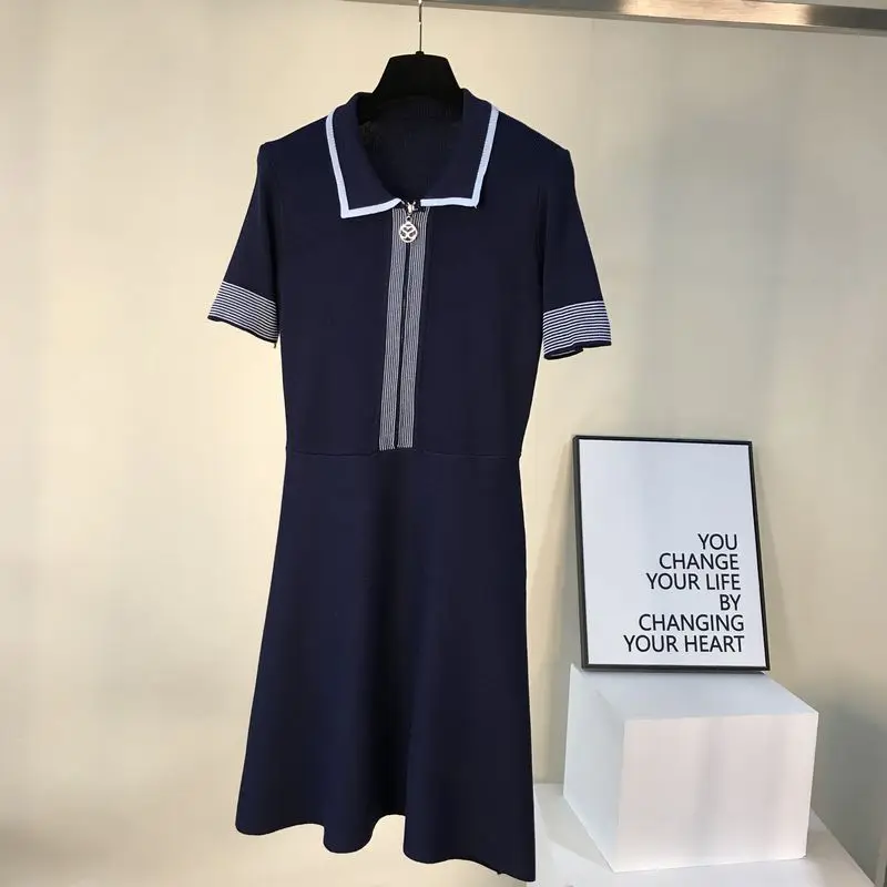 Женское трикотажное платье ALPHALMODA Повседневное трапециевидной формы с коротким