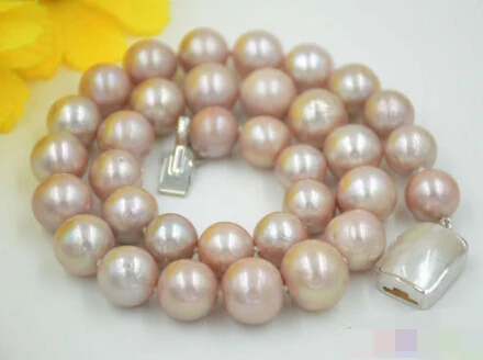 

0572 ROUND LAVENDER Edison Freshwater cultured PEARL NECKLACE
