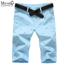 Mwxsd бренд мужские модные летние Прямые Шорты повседневные Бермуды мужские повседневные пляжные шорты с принтом