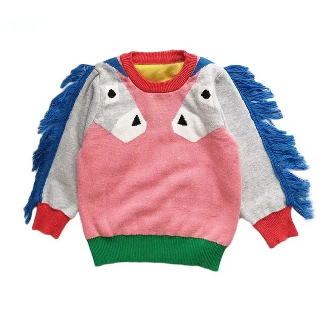 

Baby Girls Sweaters 2018 Children's Colored Cute Sweater Coats Princess Long Sleeve Tassel Design Christmas Clothes