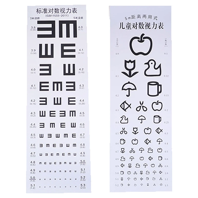 

1pc Standardized Eye Chart Visual Testing Chart for Hospital