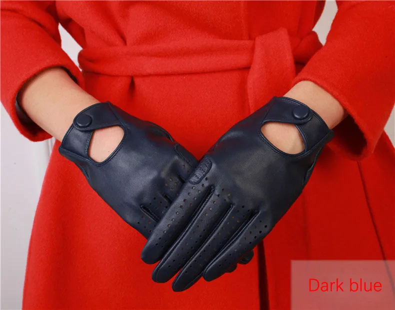 Оригинальные перчатки из овечьей кожи Модные летние сенсорный экран для женщин перчатки женские дышащие перчатки для вождения варежки NM1813