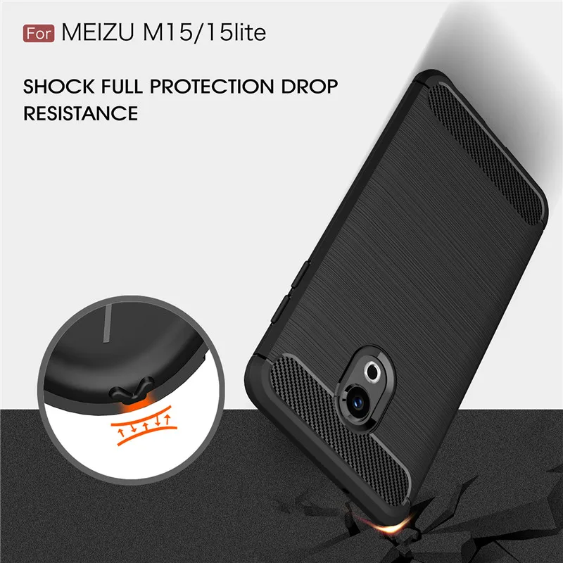 Чехол для Meizu MeiLan Note E2 E3 M5 M6 Примечание из фибры ТПУ мягкий чехол m5s M6s PRO 7 15 плюс M15