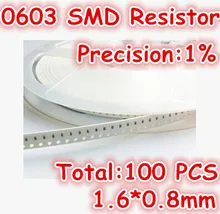 100 pçs/lote 0603 1% 2 K ohm SMD