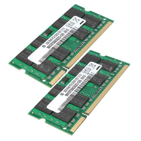 2x2 Гб PC2-5300 DDR2 677 МГц памяти ноутбука