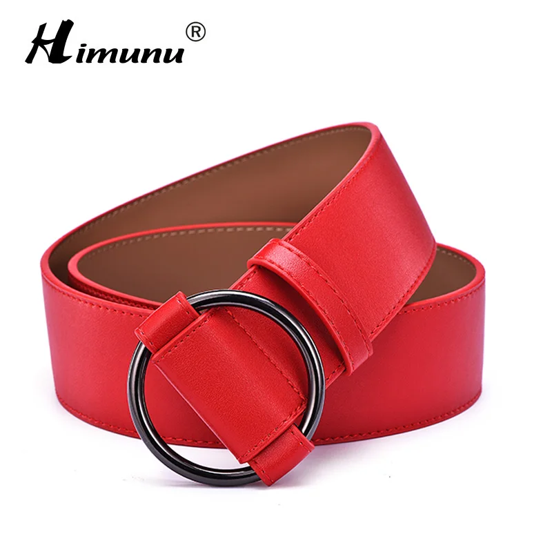 [HIMUNU] Brand Luxury High quality Pu Female Belt for Women Hip Hop