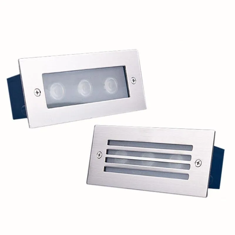 Waterproof IP68 3W LED Footlight Outdoor 12V/85-265V Warm White Cold White LED Stairs Recessed Wall Light LED Step Lamp