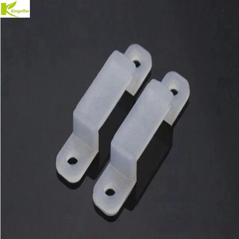 Kingoffer 50 Pieces/lot 8/10/12mm Silicon Clip Mounting Brackets For