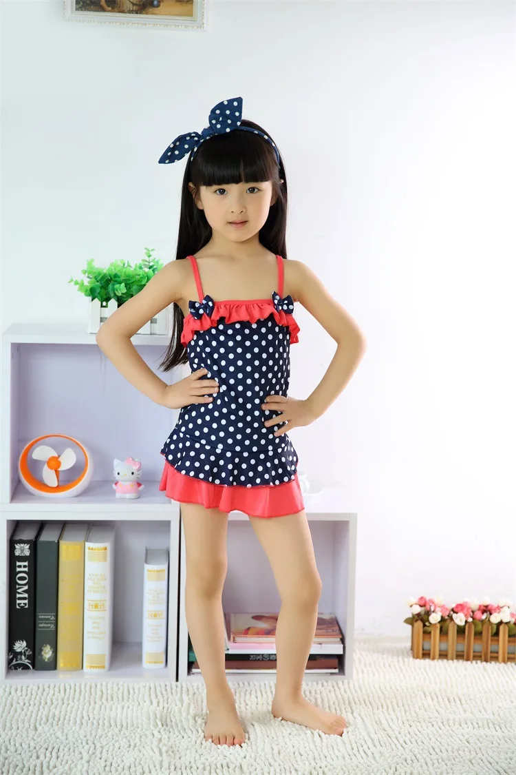 1pcs Free Shipping One Piece Baby Girls Bathing Suit Children Swimmer