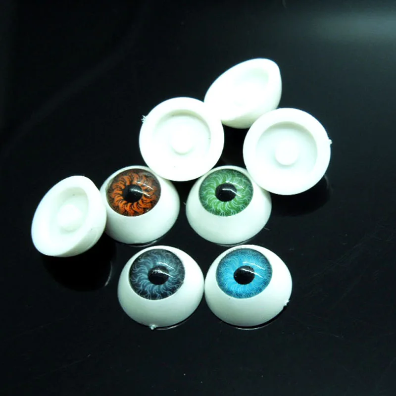 40pcs(20pairs) Half Round Plastic Doll Eyes Mix color BJD EYES, Doll Dollfie Eyes Eyeballs