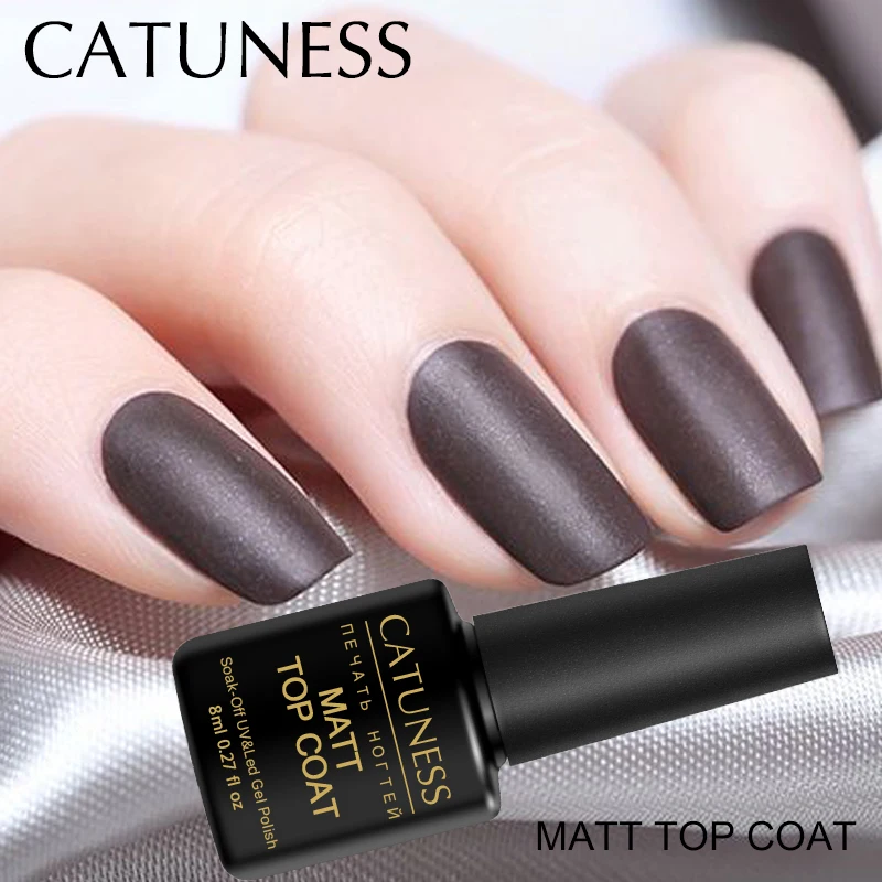 Высококачественное матовое верхнее покрытие CATUNESS УФ гель для ногтей