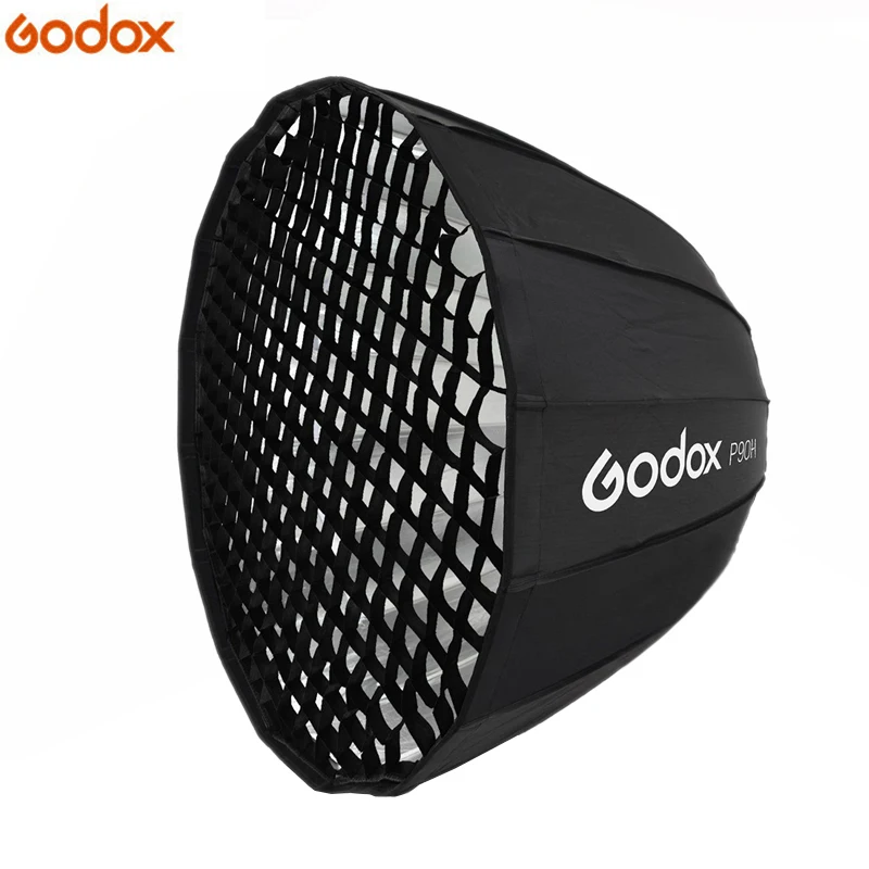 

Godox P90H 90CM Deep Parabolic Bowens Mount Portable Softbox + P90 Grid for Studio Flash Photo Studio