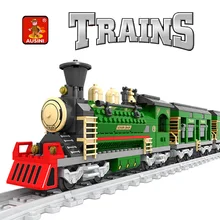 666 шт. Ausini 25904 best подарок Building Block Набор поезд Просвещения Строительство Кирпич игрушка Обучающие DIY Кирпичи игрушек для детей