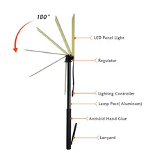Светодиодный прожектор лампа для ландшафтного освещения переносный светильник exterieur садовый уличный фонарь перезаряжаемый Телескопический световой столб