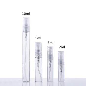 

Free Shipping 10PC 2ml 3ml 5ml 10ml Sample Bottle Perfume Sample Vials Small Clear Empty Plastic Perfume Spray Bottles