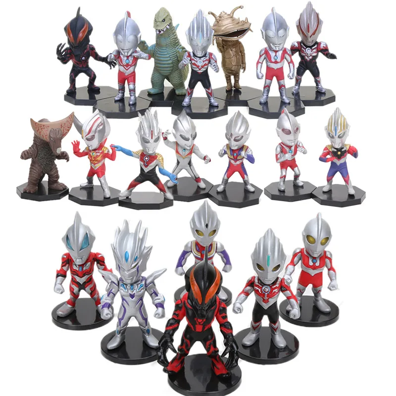 

5-10cm Superman Ultraman PVC Action Figures Set Altman Six Brothers Diga Beria Pavat Gide Pavat Car Model Dolls Toys