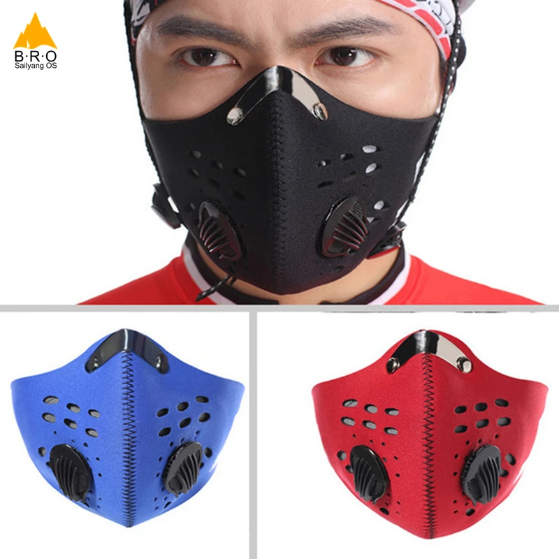 PM2.5 Cycling Mask Activated Carbon Filter Sports Face Shield Dustproof