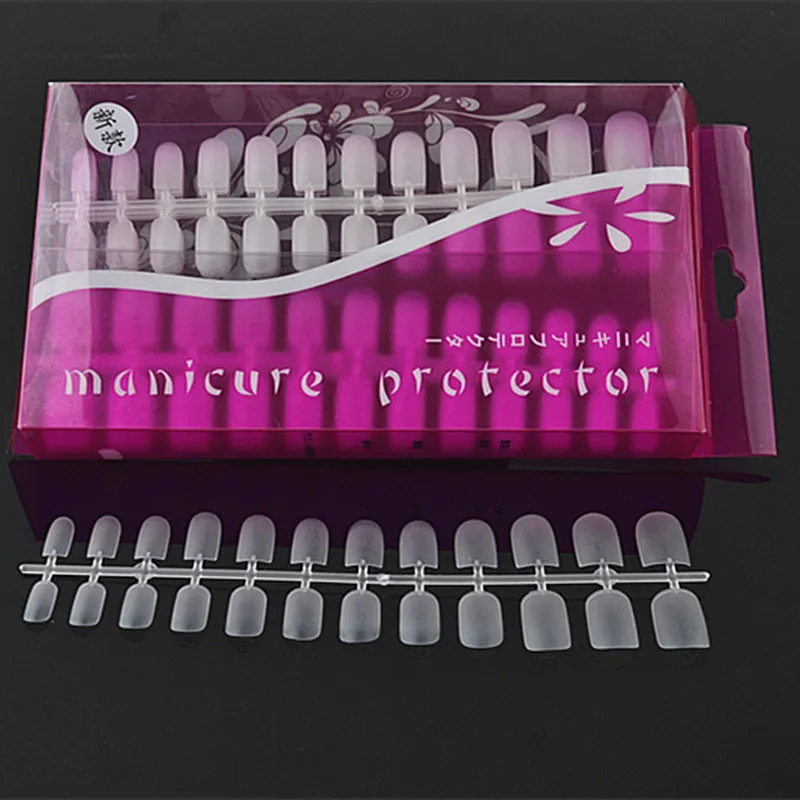 

288PCS/SET TRANSLUCENT MATT EFFECT FULL COVER FALSE NAIL ART TIP ARTIFICIAL SALON NAIL TIPS + PLASTIC BOX
