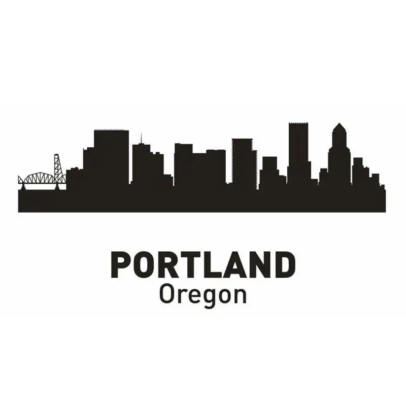 Dctal Portland City Decal Landmark Skyline Wall Stickers