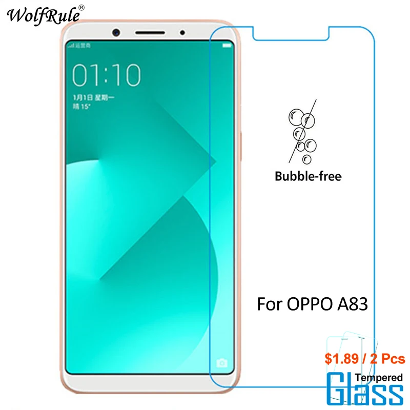 

2PCS For Glass OPPO A83 Screen Protector Tempered Glass For OPPO A83 Glass Protective Phone Film For OPPO A 83 WolfRule