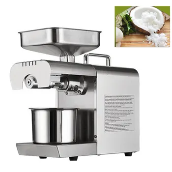 

Brand New Automatic 304 Stainless Steel Small Home 220V Oil Press Machine Cold Hot Press For Peanut Coconut Walnut Flaxseed