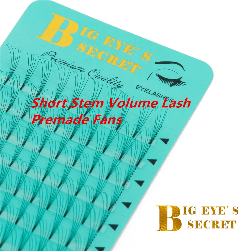 

Handmade Premade Fans Lash Supplies Synthetic Hair Russian Volume Lash Extension Short Stem Premade Volume Fans Heat Bonded Lash