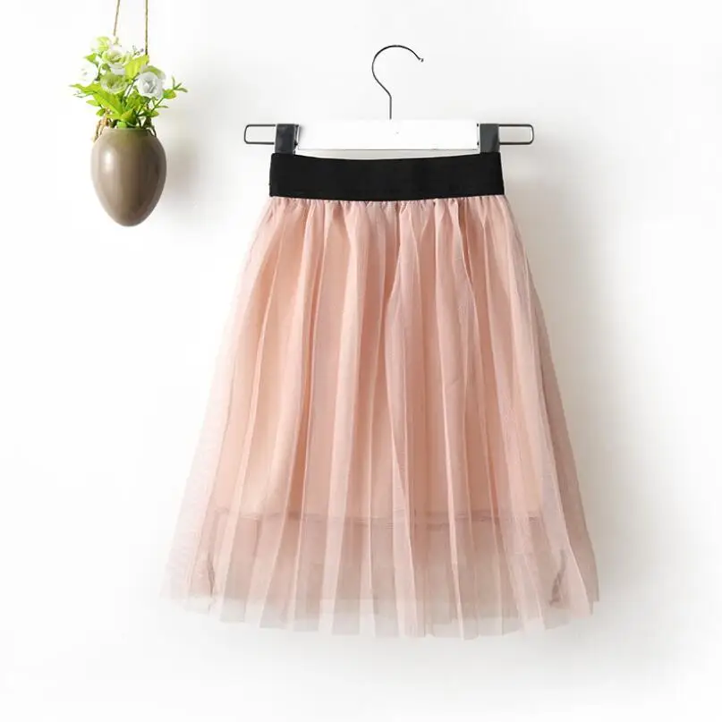 Юбки-пачки для маленьких девочек; многослойные юбки-пачки для девочек; детское бальное платье для дня рождения, свадьбы; Длинная юбка; юбка принцессы для девочек; детская одежда - Цвет: design 5 pink