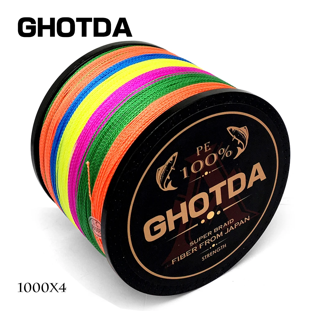 

GHOTDA Fishing 4 Strands 100M 150M 300M 500M 1000M PE Braided Fishing Line Saltwater Weave Carp Fishing Cord Pesca Wire