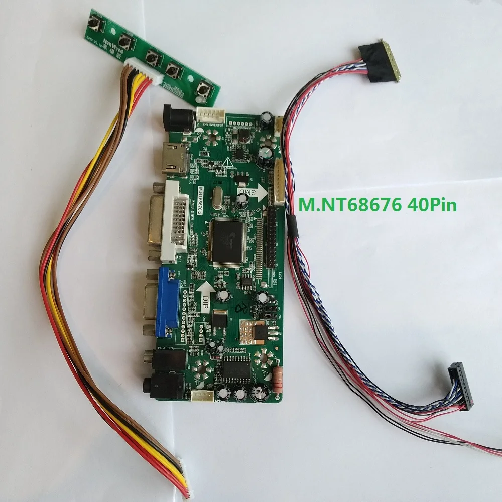 Комплект для N156B6-L10 1366X768 плата контроллера DIY экранная панель на светодиодах 15,6 "M. NT68676 40pin CMO дисплей DVI HDMI lcd VGA