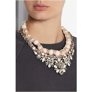 

2018 NEW luxury statement gem crystal handmade shourouk collar choker necklace 674